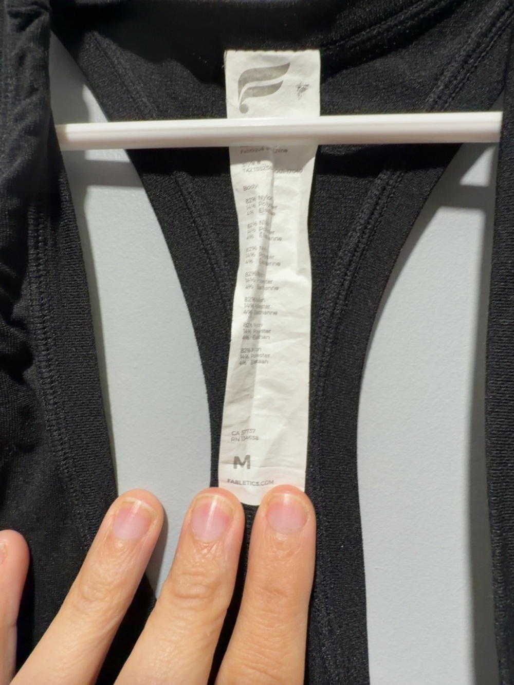 Fabletics Black Racerback Tank Top - Picture 2 of 4
